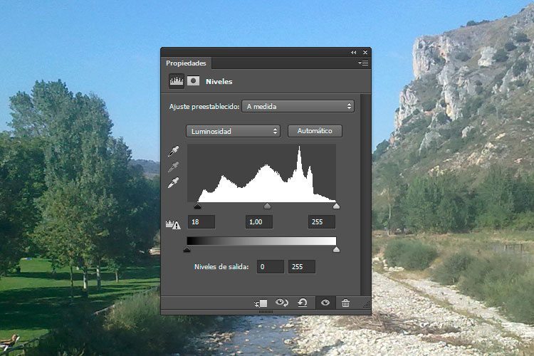 niveles modificados tutorial fotografía digital