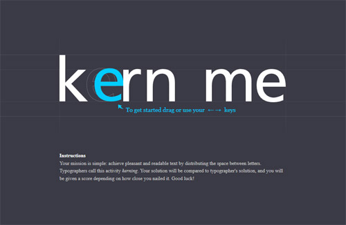 Kern Type, the kerning game