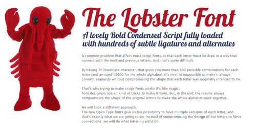 The Lobster Font